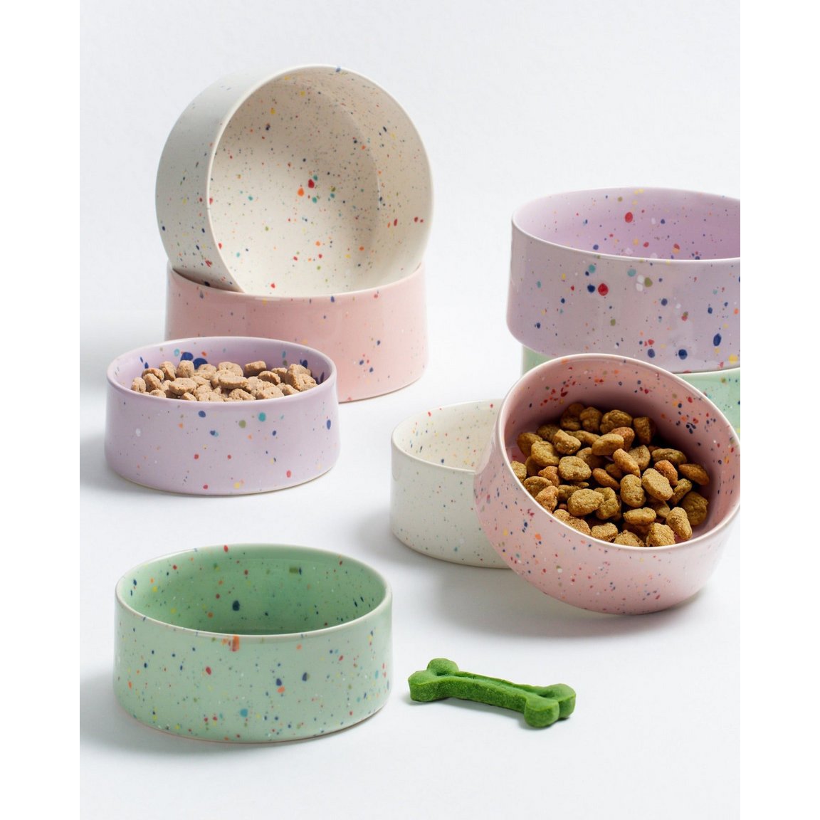 New Party Pet Bowl 16,5cm Set 2 White