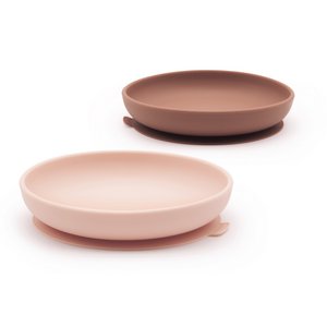 Suction Plate Set - Blush / Terracotta