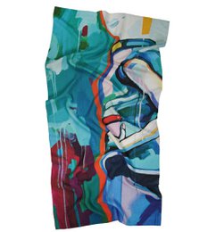 Linen beach towel Pose - Agnė Kišonaitė