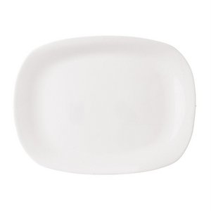 Serving Platter Glass White Rectangular 28x21 cm