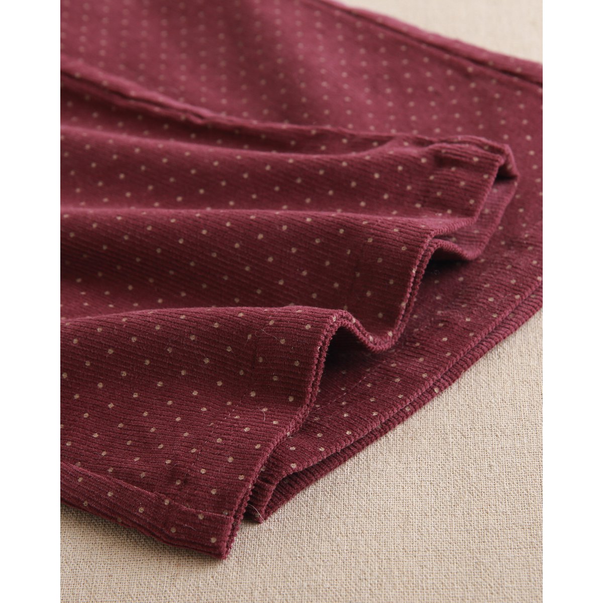 Mono morado de pana para niña con lunares beige P76-11604121