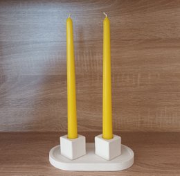 Bougie conique en cire d'abeille couleur pastel 10" - Faites votre mélange de couleurs