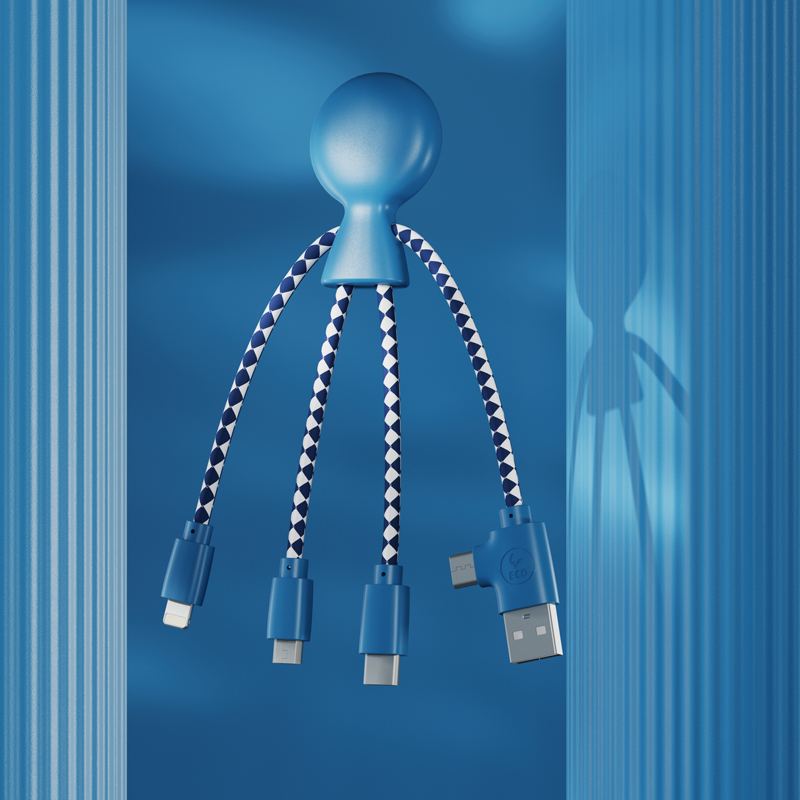 🔌 Mr Bio Multi-connector gerecycleerde plastic kabel 🔌