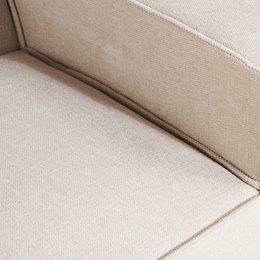 Divano angolare Caio, lino beige (a destra)