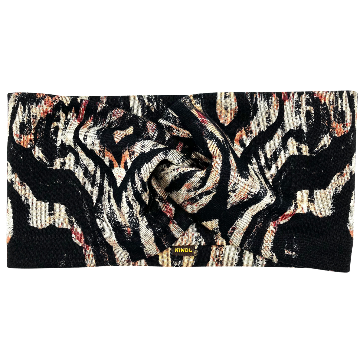 Twist Headband - Black Ecru, Ponte Jersey