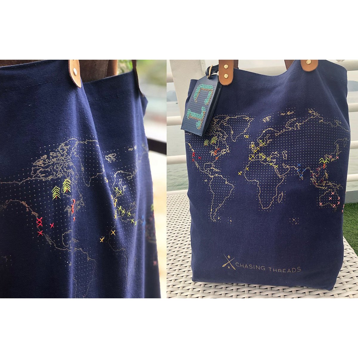 Sac fourre-tout Stitch - Navy