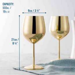 Wine glass gold 4x50cl