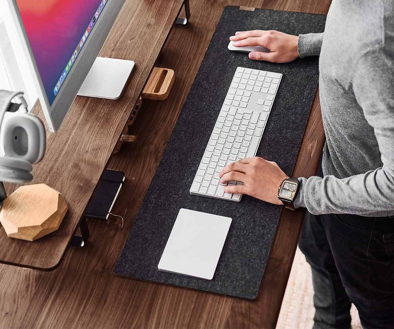 Felt & Cork Desk Mat - Anthracite