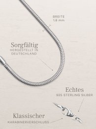 Catena a serpente ETERNITY in argento pregiato