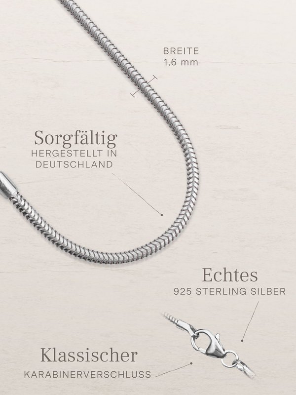 Catena a serpente ETERNITY in argento pregiato