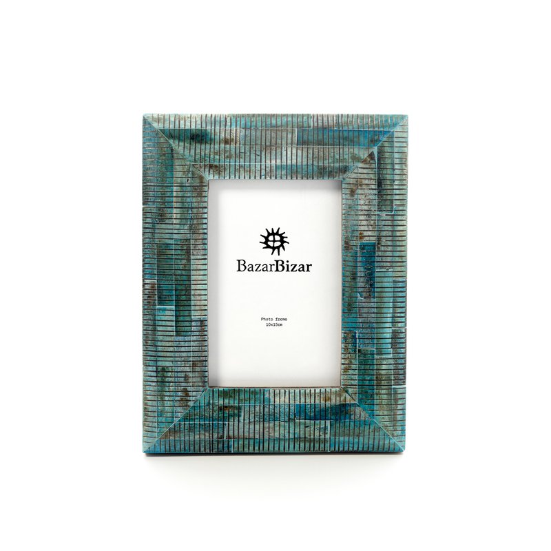 The Ocean Ripple Frame - Turquoise - 10x15