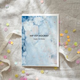 Greeting card · Happy Birthday | Blue powder