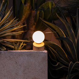 Morris lysebrun genopladelig lampe
