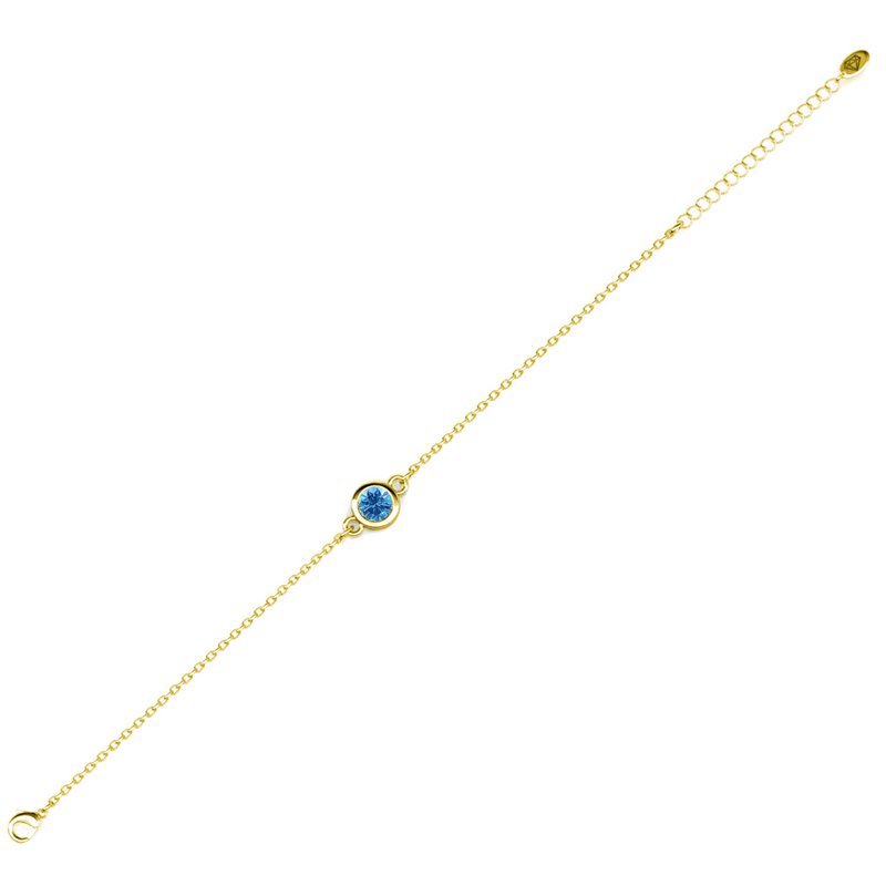 Birth Stone Bracelet - Gold and Blue