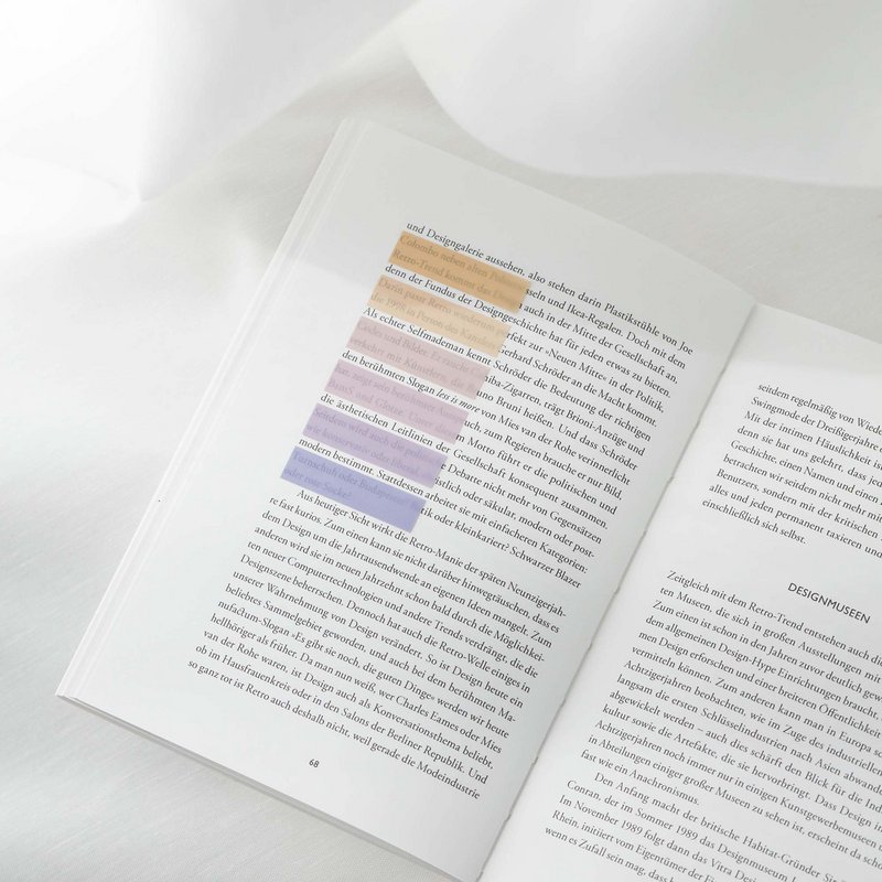 Champagne Plum  | Ordinate Sticky Notes | Transparent Haftnotizen zum Markieren | Haftstreifen | Seitenmarkieren Bürobedarf