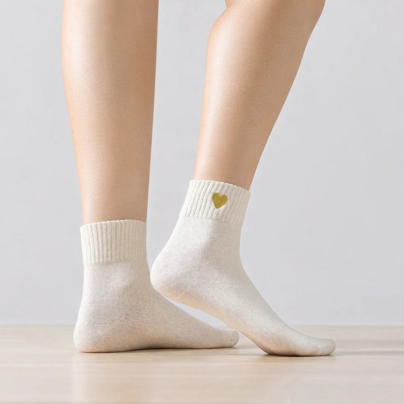 4er-Pack Damensocken Gold Heart I 35-41