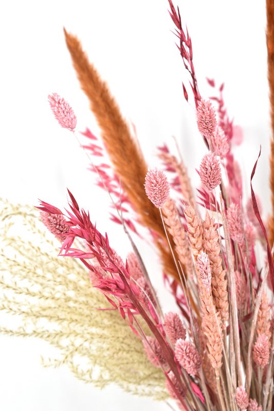 Dried flower bouquet - Cerise - 60 cm