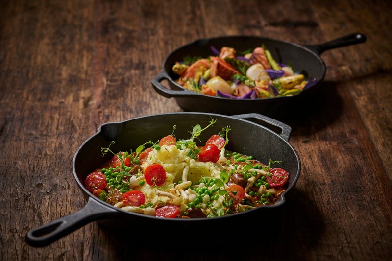 Skillet cast iron skillets 30 & 25 cm - 2 pcs