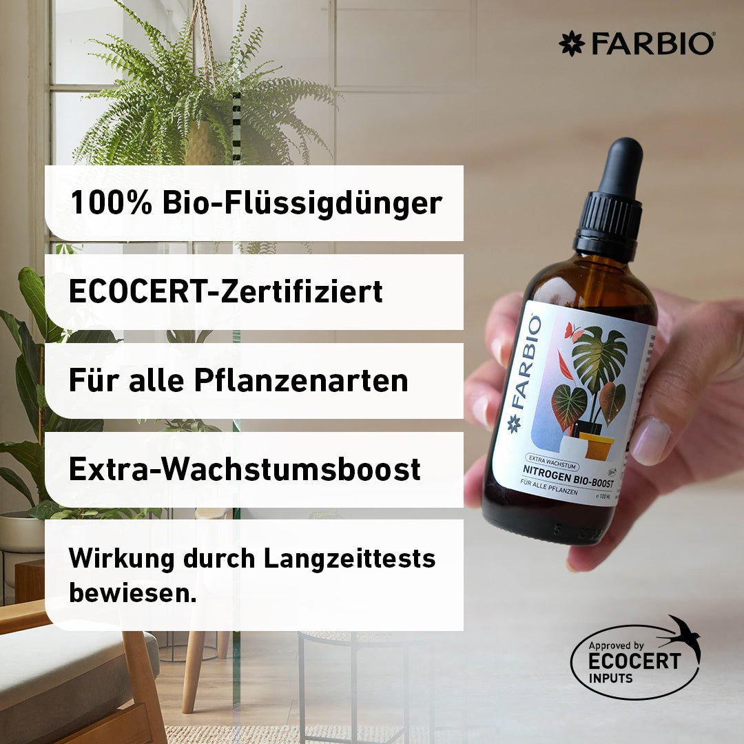 FARBIO® Bio-Boost azotowy | Dodatkowy wzrost dla Twoich roślin | Wysokiej jakości nawóz płynny