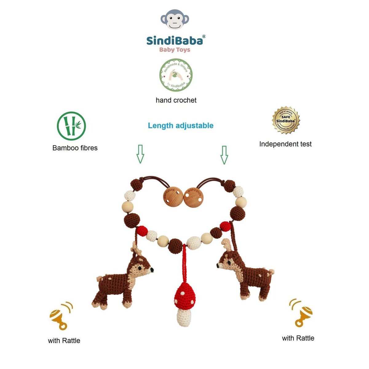 Stroller chain deer AUDREY