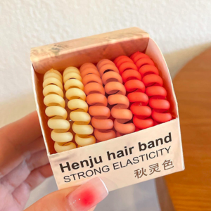 Spiral rubber bands set - Orange