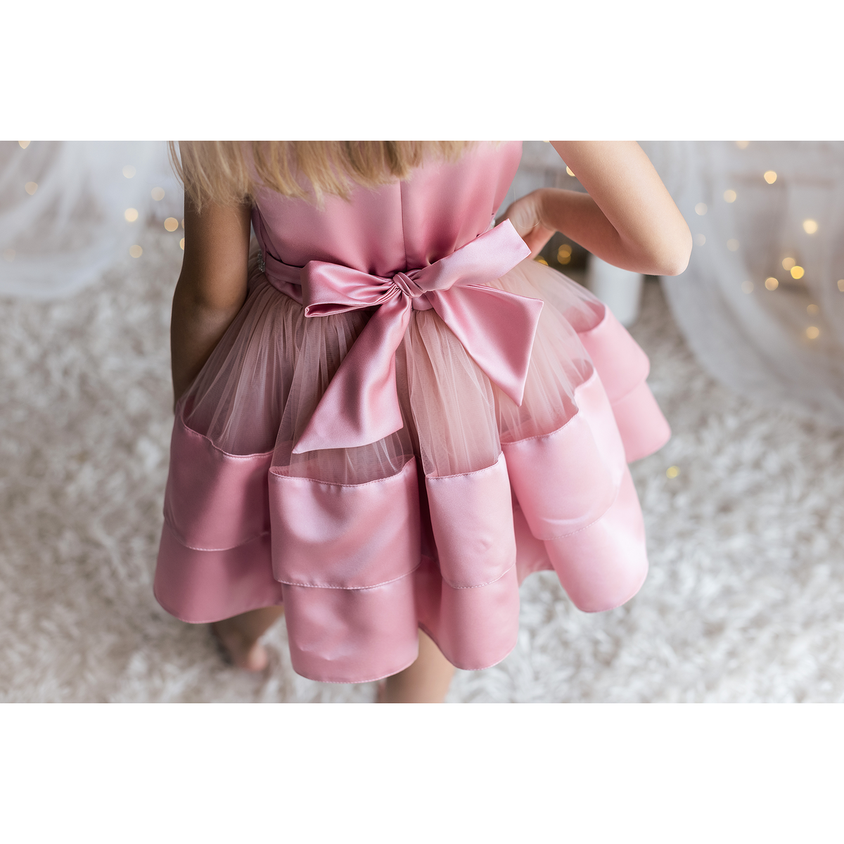 Chloe elegantes rosa Kleid für Mädchen