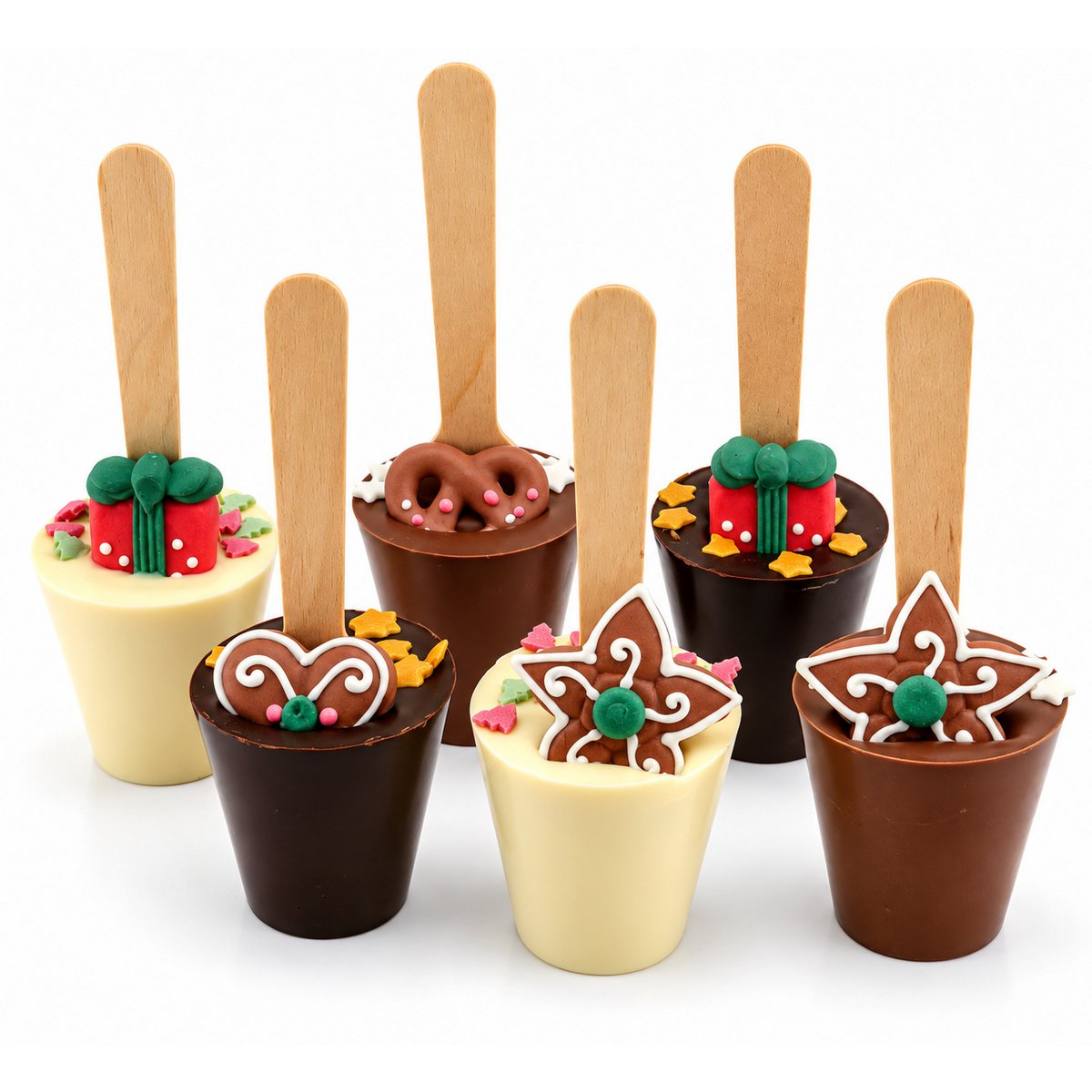 Bittere drinkchocoladestok Kerstmis
