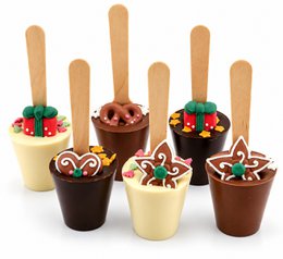 Bittere drinkchocoladestok Kerstmis