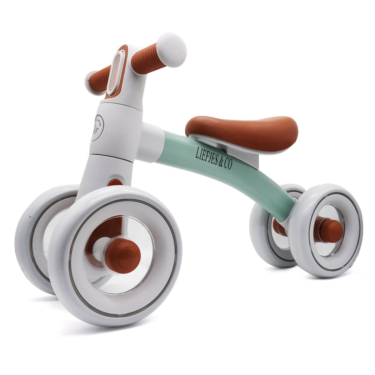 Liefjes & Co Woom Balance Bike / Tricycle from 1 Year Green - Pink