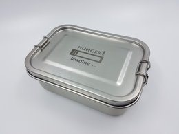 Brotdose "Piet", lunch box, Edelstahl, dicht, 800ml, Motiv loading battery