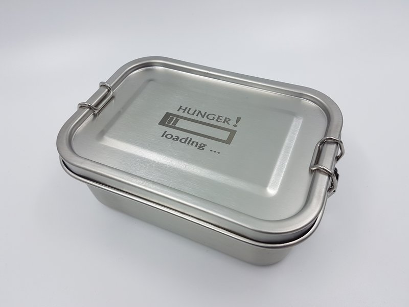 Brotdose "Piet", lunch box, Edelstahl, dicht, 800ml, Motiv loading battery
