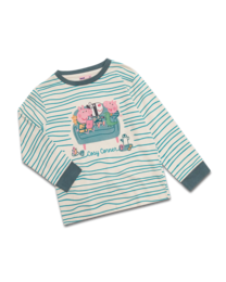 koaa – Peppa Wutz « Cozy Corner » – T-shirt à manches longues vert/beige