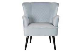 POLTRONA IN METALLO POLIESTERE 76X76X82 AZZURRO MB190879