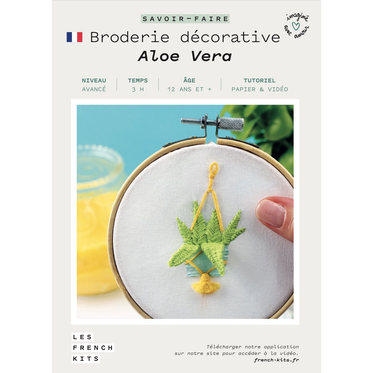 Groen borduurpakket - Aloë Vera