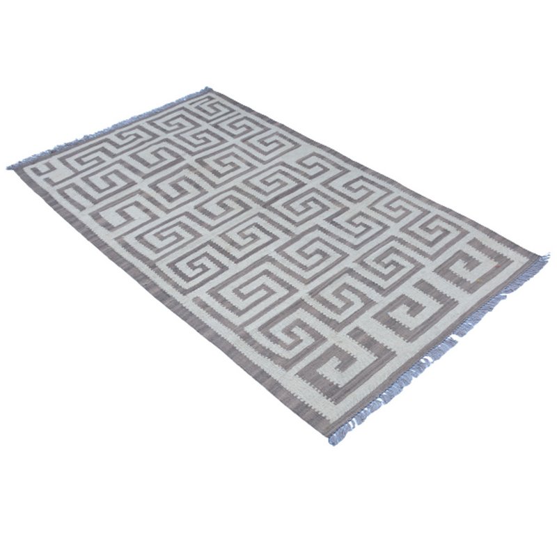 Tapis Kilim gris fumé moderne