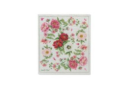 Torchon Pivoine 17x20 cm Isabelle Rose