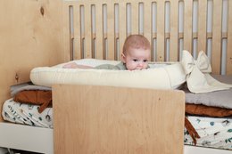 fluwelen babynest met strik (7 kleuren)