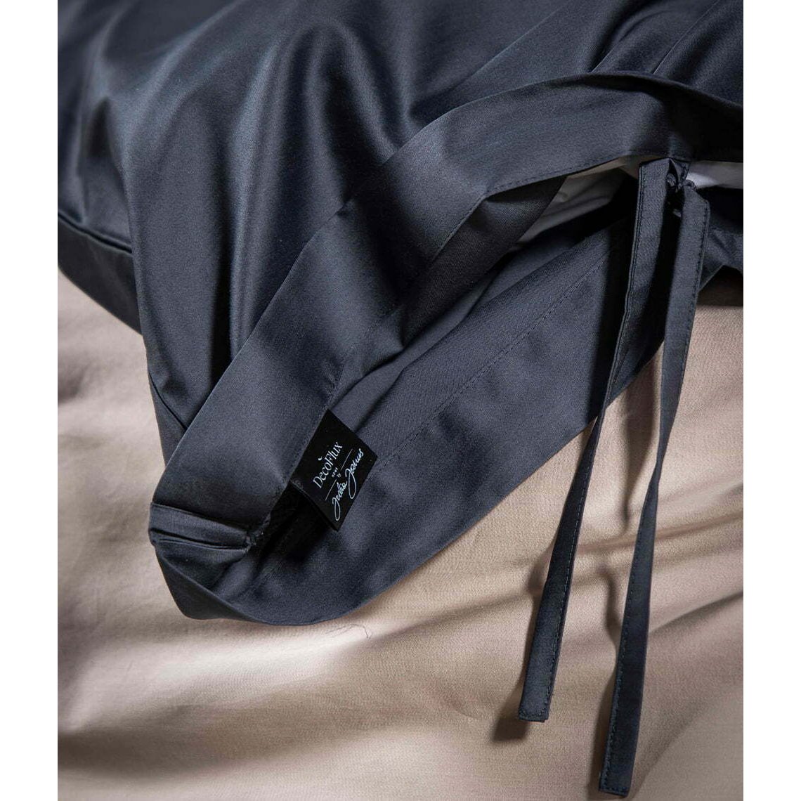 Set biancheria da letto in raso Cuore di Vilnius Antracite