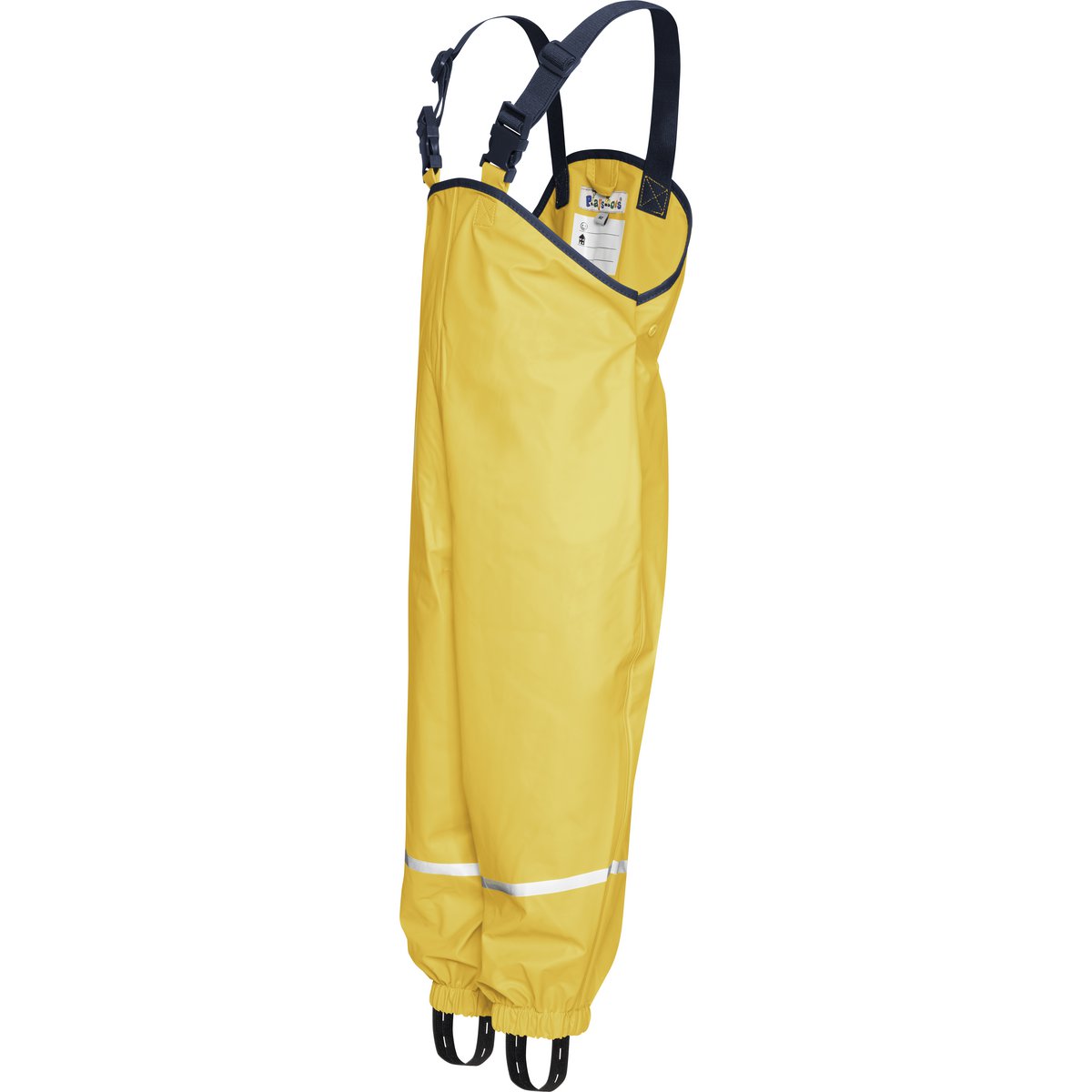 Regenbroek met bretels - geel