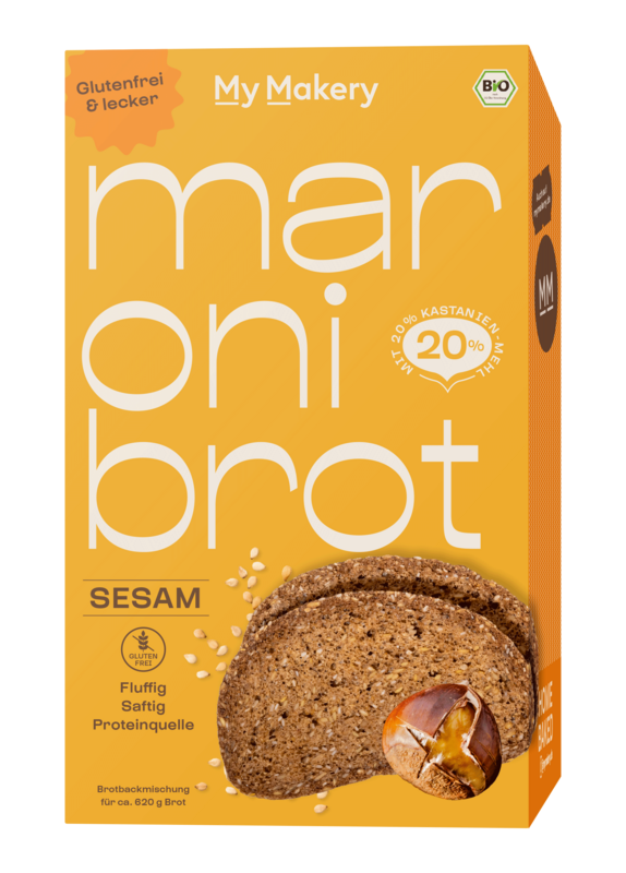Glutenfreie Maronibrot Backmischung Sesam