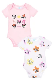 Sæt med 2 babybodyer, Minnie og blomster