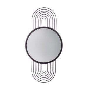 Mirror round Swipe, black H.62 cm