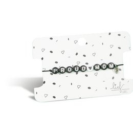 Bracelet Proud Mom Black and white