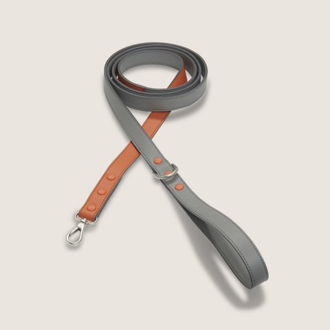 Vegan Leather Leash Bo - Coral
