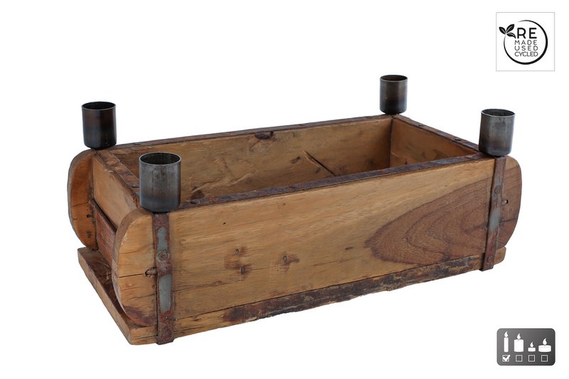 3R Kerzenständer-Ziegelform 4x natur