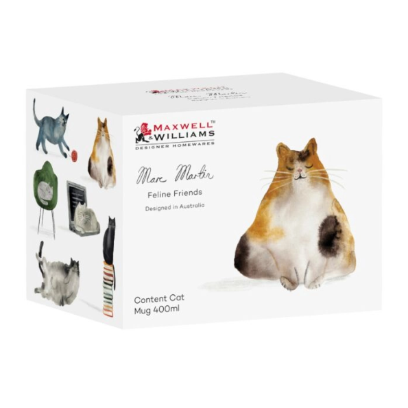 M&W FELINE FRIENDS Mug 400ml, Computer Cat, giftbox