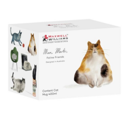 M&W FELINE FRIENDS Mug 400ml, Computer Cat, giftbox