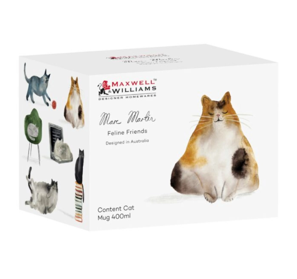 M&W FELINE FRIENDS Mug 400ml, Computer Cat, giftbox