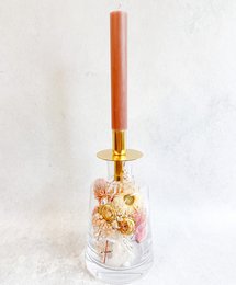 Glass bottle with candle holder, various. color options