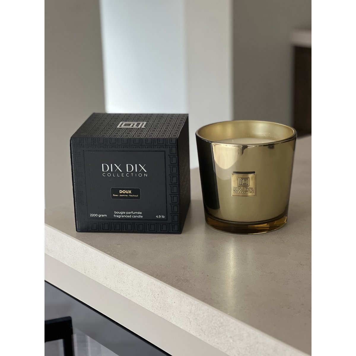Luxury and Durable scented candle Doux - Gold - XL